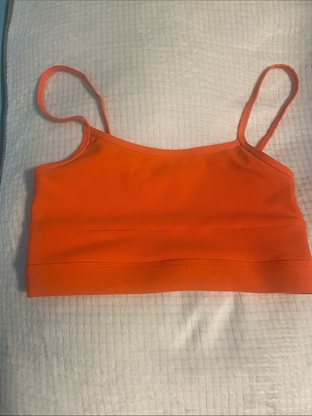 Wilo Ribbed Orange Sports Bralette